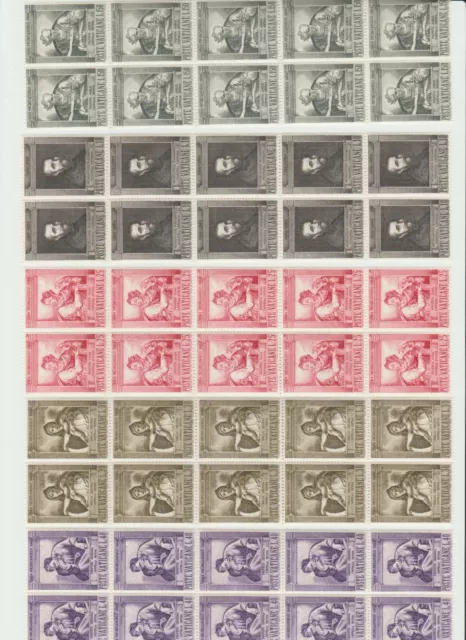 1964 MNH S37105 VATICAN STOCK DEALER** Michelangelo 5v (X10 SETS)