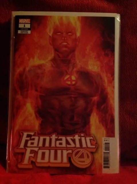 Fantastische Vier # 1 Menschliche Fackel Artgerm Variante Ausgabe Marvel Comics