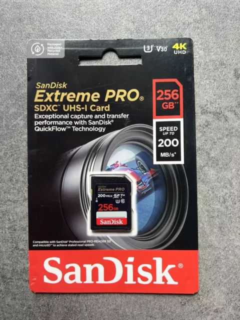 SanDisk Extreme Pro 256 Go Classe 10 UHS-1 MicroSDHC Carte Mémoire