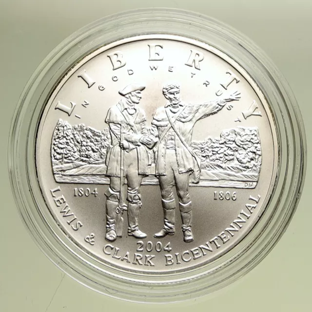 2004 UNITED STATES Lewis and Clark Expedition 200Yr BU SILVER Dollar Coin i95080