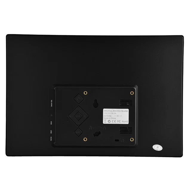 12" HD TFT LED aleación de aluminio marco de fotos digital reloj alarma película MP3/4 lo último