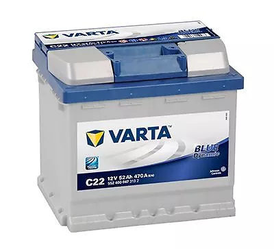 Batterie voiture Varta Blue Dynamic 12V 52ah 470A 207x175x190mm 5524000047