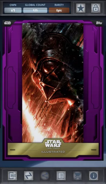 Topps Star Wars Card Trader Purple CTI Illustrated Darth Vader 2