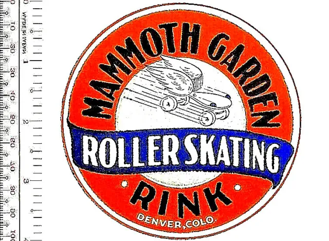 Vintage Roller Skating Colorado Mammoth Garden Roller Skating Rink Denver, CO Pa