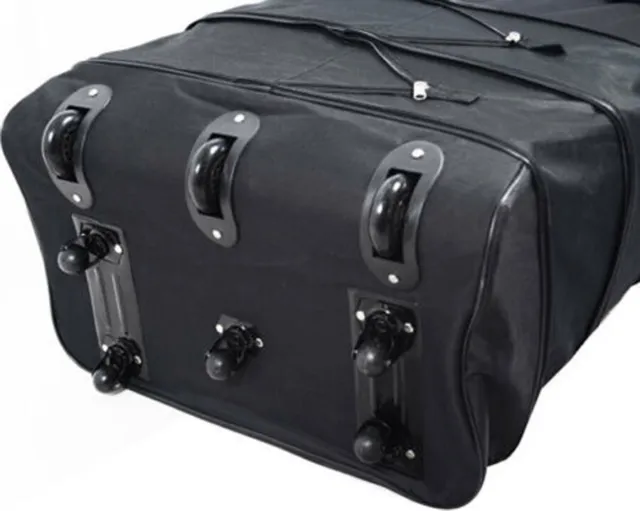 36" Black Rolling Expandable Duffle Bag Spinner Suitcase Luggage - 8 Wheels 3