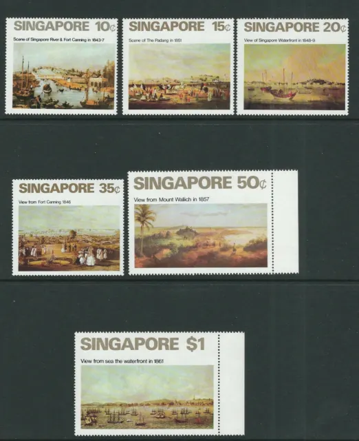 Singapore 1971 Views of Singapore (Sc 144-149) VF MLH/MNH