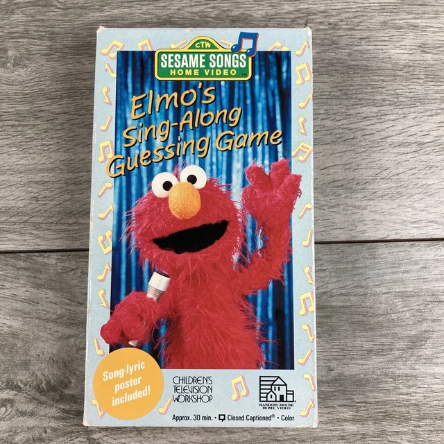 ELMOS SING ALONG Guessing Game (VHS Tape 1991) Sesame Street Songs