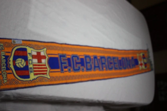 Écharpe Ancienne FC Barcelone – Sérigraphiée Visca El Barça – Vintage
