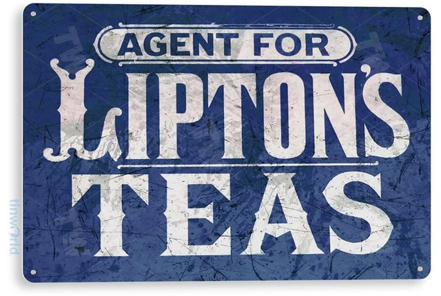 TIN SIGN Lipton's Teas Metal Art Café Farm Coffee Espresso Shop Kitchen A858