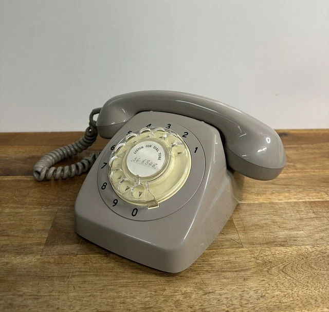 Vintage AWA PMG 801 Rotary Dial Telephone  - Grey