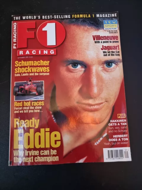 F1 Racing Magazine September 1999. Eddie Irvine. Jacques Villeneuve. Hakkinen.