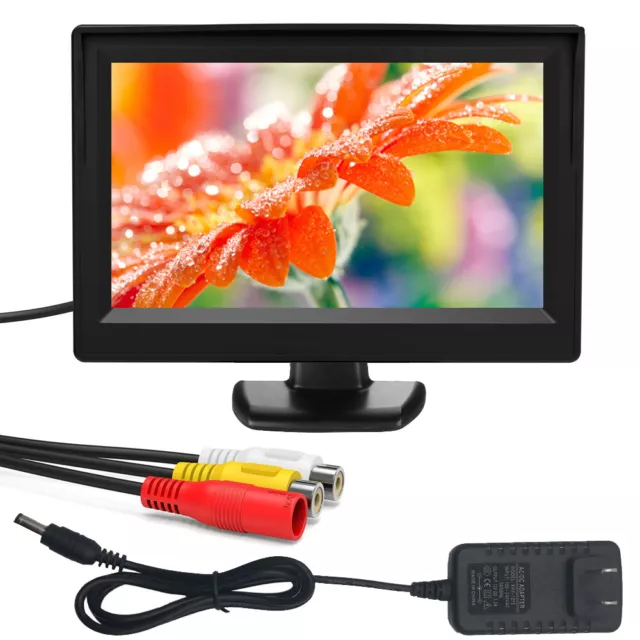 5" inch LCD CCTV Monitor HD Display Screen w/ AV Input for Home Security Camera