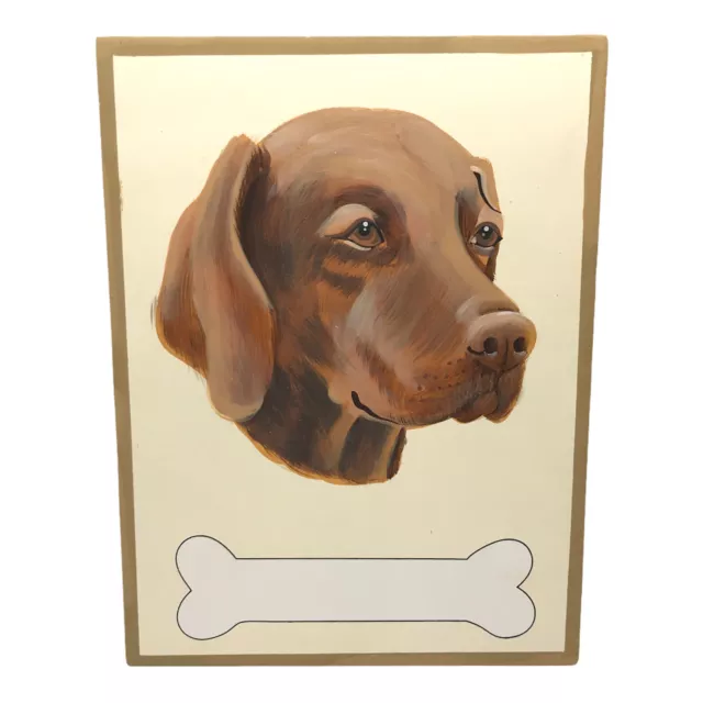 VIZSLA Dog Sign Wood Wall Hanging Plaque Puppy Bone Home Decor 8x6” NEW