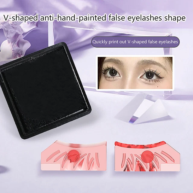 1Pairs Pink Silicone Eyelash Stamps Lower Eyelash Stamp Beginner Makeup