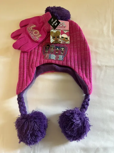 Giels Hat And Gloves Size Osfm Nwt.
