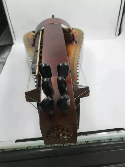 Ancien modèle Hurdy Gurdy, 6 cordes 24 clés, coque d'incrustation purfling bon son 10