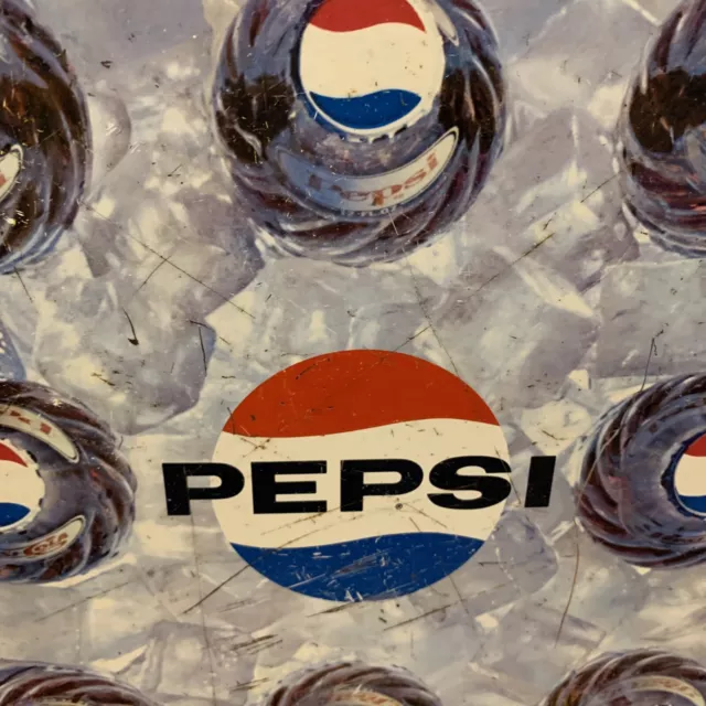 Vintage 1960’s Enjoy Pepsi Cola Square 13” Metal Tray 3