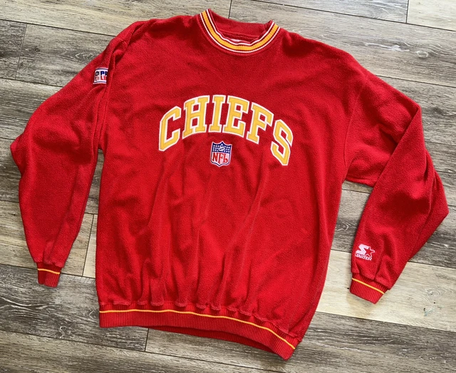 MENS VTG KC Chiefs Red Starter Pro Line Sweatshirt XL NFL Football
