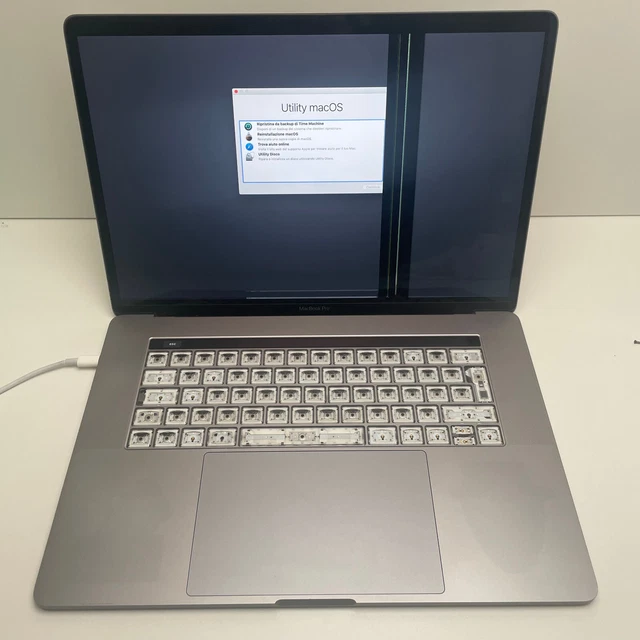 APPLE MACBOOK PRO 15 2018 RETINA TOUCH BAR i7 16GB RAM 512GB SSD A1990 RICAMBI