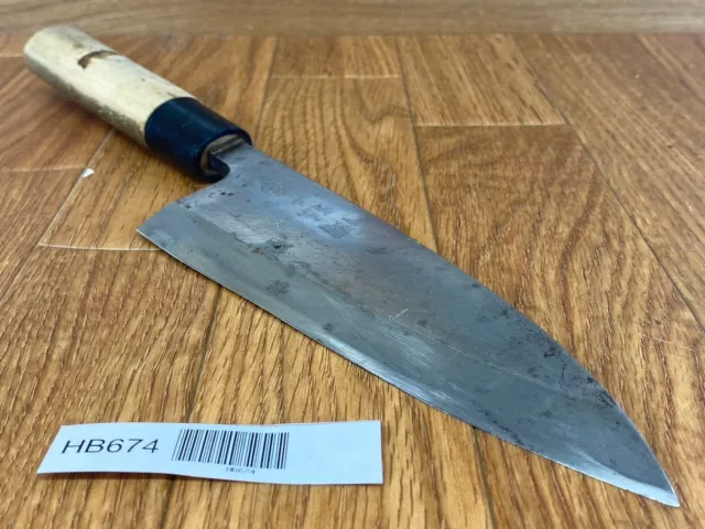 Japanese Chef's Kitchen Knife DEBA Vintage hocho OLD from Japan 163/310mm HB674