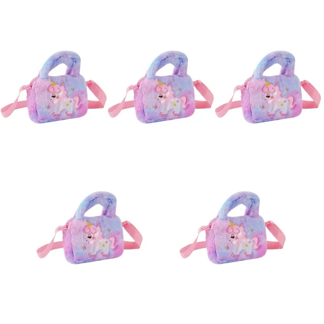 5 Pieces Decorative Plush Bag Crossbody Bag Sling Bag Kids Decorate