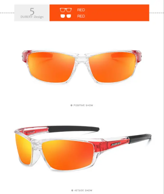 Dubery Herren Sport polarisierte Sonnenbrille Outdoor Radfahren Fahrbrille Brille 3