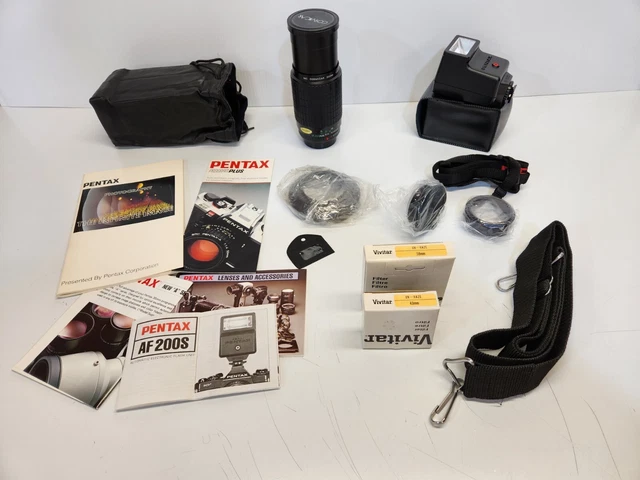 Pentax Cosmicar Zoom Lense, Filters, Flash set