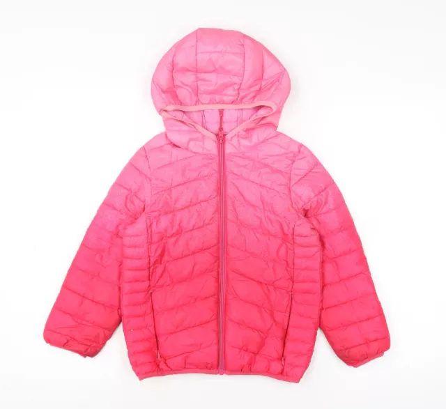 MARKS AND SPENCER Girls Pink Puffer Jacket Coat Size 6 7 Years Zip 10.00 PicClick UK