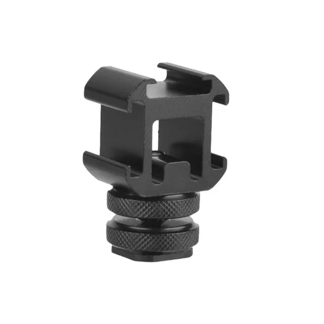 3 Cold Shoe On-Camera Triple Shoe Mount Adapter Extend Port for DSLR MIC Monitor