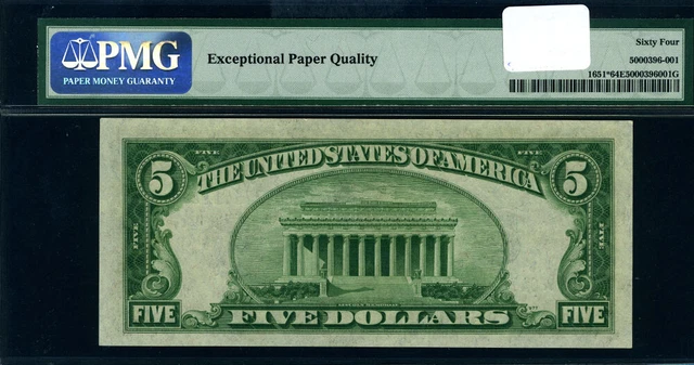 FR. 1651* $5 1934-A Silver Certificate *-A Block Choice PMG CU64 EPQ Star 3
