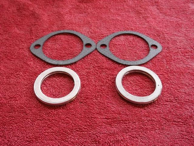 Yamaha RD350LC Exhaust Gasket Set - 2 Copper & Steel Gaskets For All Years