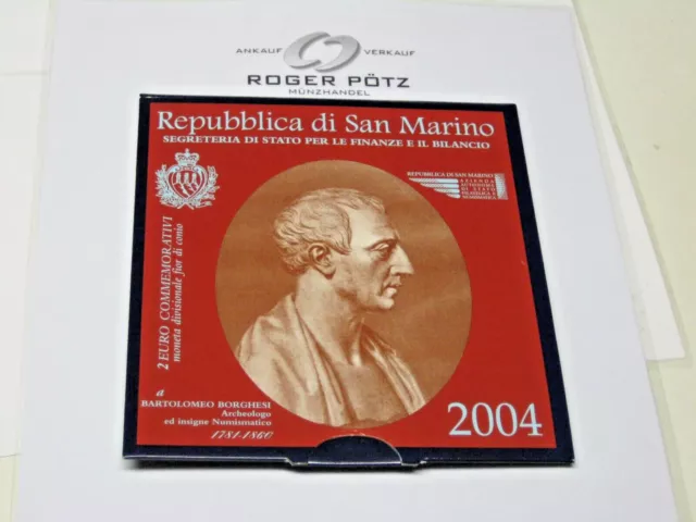 2 Euro Gedenkmünzen San Marino wahlweise ab 2004- 2022 jeweils im Originalfolder