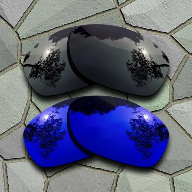 US Grey Black&Violet Blue Polarized Lenses Replacement For-Oakley Pit Bull