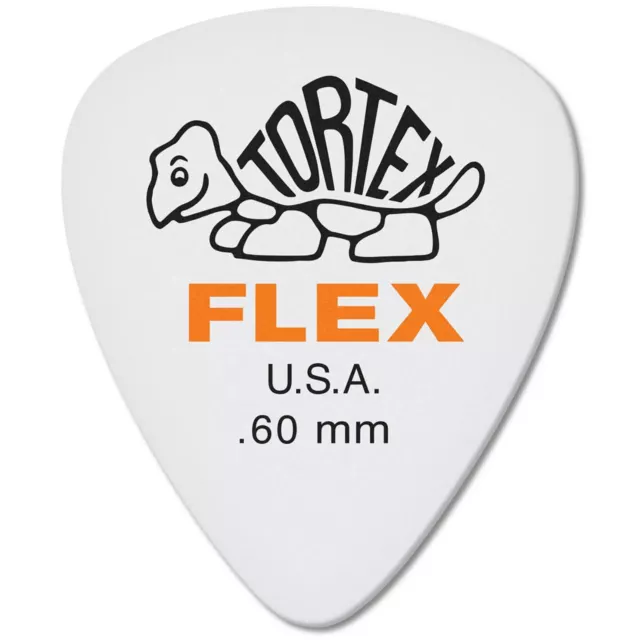 Dunlop 428P.60 Tortex Flex Standard Guitar Picks, .60mm, 12-Pack