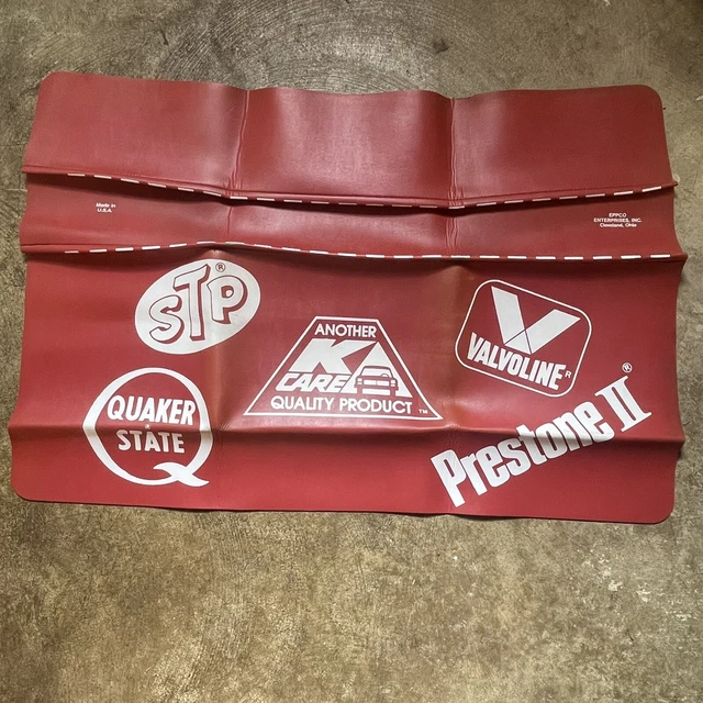 Vtg Fender Cover Advertising STP Valvoline  Prestone Quaker State Kmart Care