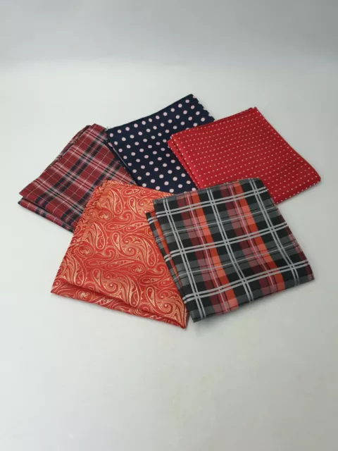 Retreez Elegance100% Microfibre Hand Made Pocket Squares Various Colours 5PC Set