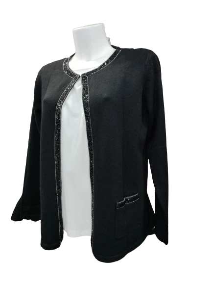 Cardigan donna elegante coprispalle bolero manica lunga giacca maglia aperta