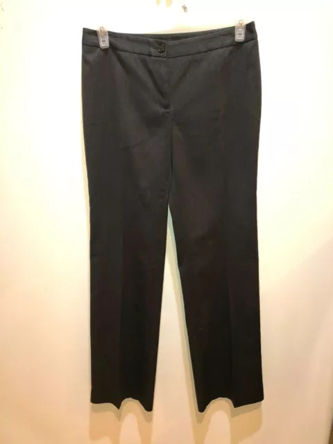 Anne Klein Womens Size 6 Dark Gray Flat Front Straight Leg Career Business Pants