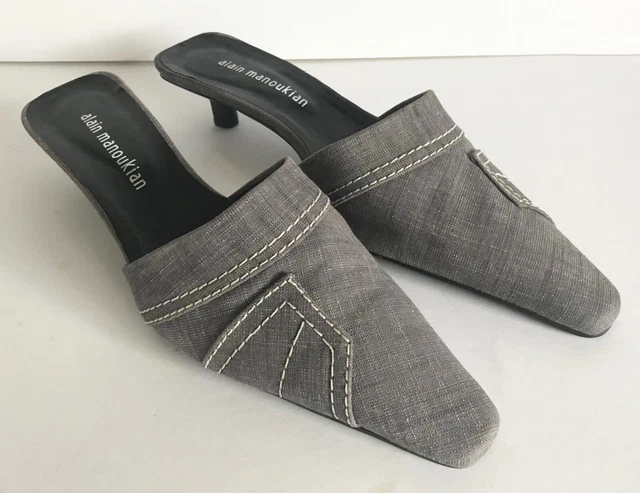 Sandales En Cuir Alain Manoukian - Femme - Pointure 39 - Marron Et Noir - Occasion