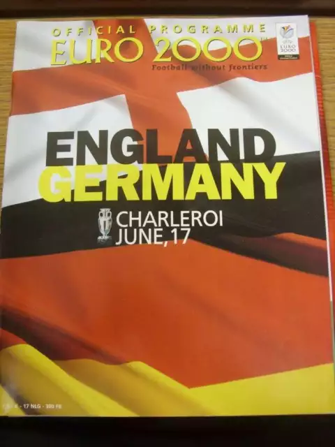 17/06/2000 Euro 2000: England v Germany [In Charleroi] . Faults with item listed