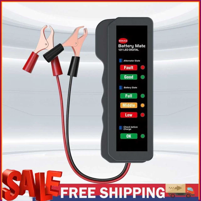 12V Auto Battery Tester Portable Car Battery Detector for Car Motorcycle Trucks