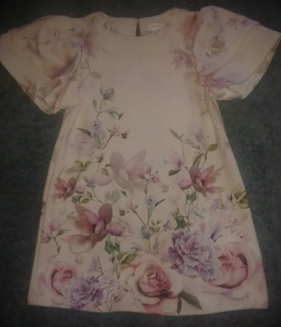 Next floral pale pink dress / tunic top age 5 years 110cms - NEW