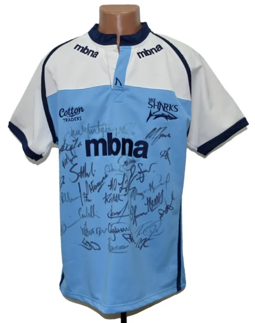Sale Sharks Cotton Traders Rugby Union McAfee Jersey Shirt Cotton Trikot  sze L
