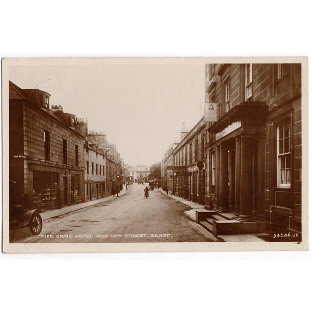 BANFF FIFE ARMS Hotel and Low Street, Banffshire RP Postcard Postally
