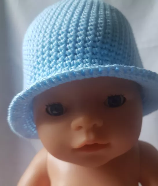 Hand crocheted Dolls Clothes (Summer hat)  fit 40-43cm 17in. Baby Born doll