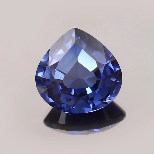 Saphir Naturel Ceylan Bleu Pastel - Forme Poire - 6,10 Carats - Taille Cabochon - Vrac - Neuf Sans Emballage