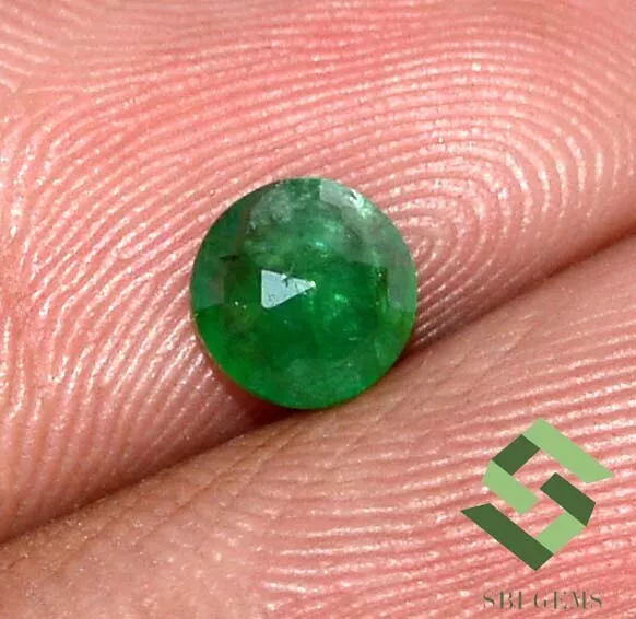 Certified Natural Emerald Round Cut 5.50 mm 0.40 CTS Untreated Loose Gemstone 3