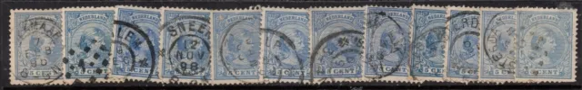 Netherland - 1891 Queen Wilhelmina 5c - shade/postmark interest