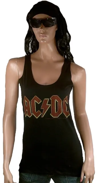 AMPLIFIED Official AC/DC ACDC Logo Rock Star Designer ViP WoW Tank Top Shirt M
