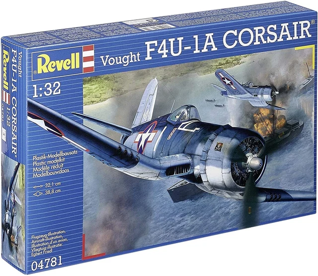 Kit Modèle Avion De Chasse Vought F4U Corsair échelle 1/72 - En Métal Moulé Sous Pression - Dimensions 17x15x4 Cm - Pour Adultes Collectionneurs Ou Cadeau - Détails Réalistes - Boîte Protégée - 10